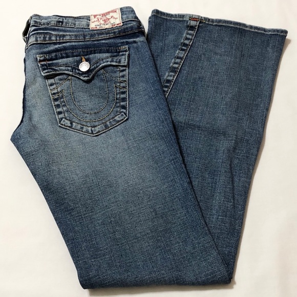 True Religion Joey Twisted Flare Denim Jeans - 31 - Picture 11 of 16